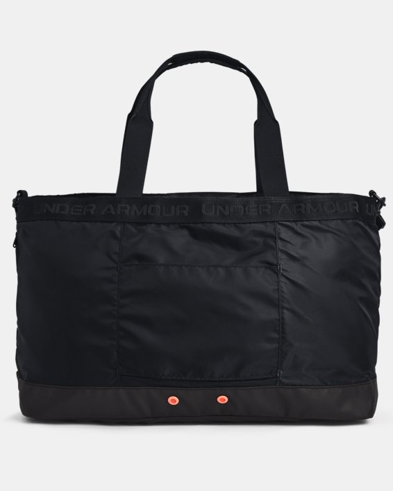 Women's UA Essentials Signature Tote Bag, Black, pdpMainDesktop image number 1